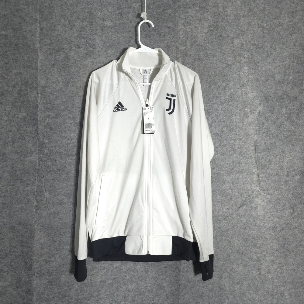 Adidas Juventus FC Track Jacket Mens L White JUVE ICONS TOP DX9215 Soccer Zip